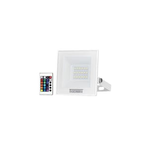 Refletor Taschibra Tr Led Slim Rgb 20w Branco Bivolt Rgb 15030035-01