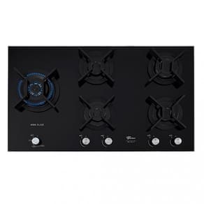 Cooktop 5 Bocas Tripla Chama Infinity Mesa Vidro Fischer Preto Bivolt