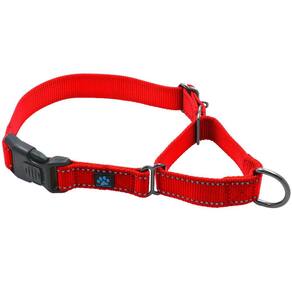 Coleira Martingale Max e Neo Nylon para cães médios - vermelha