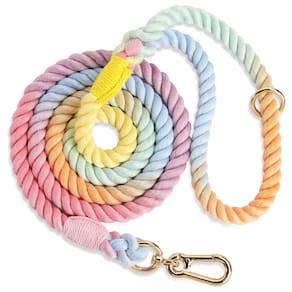 Coleira para cães NUGUTIC Rope de algodão trançado feito à mão de 1,8 m para cães