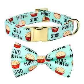 Acessório de coleira de gravata borboleta para cães JIUJIA Stud Muffin para cães