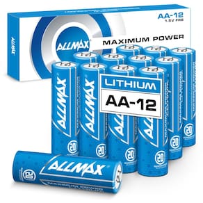Bateria Allmax AA de lítio 1,5 V 3200 mAh (12 unidades)