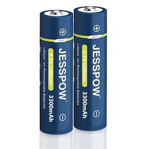 Bateria recarregável JESSPOW 18650 de lítio 3,7 V 3300mAh (pacote com 2)
