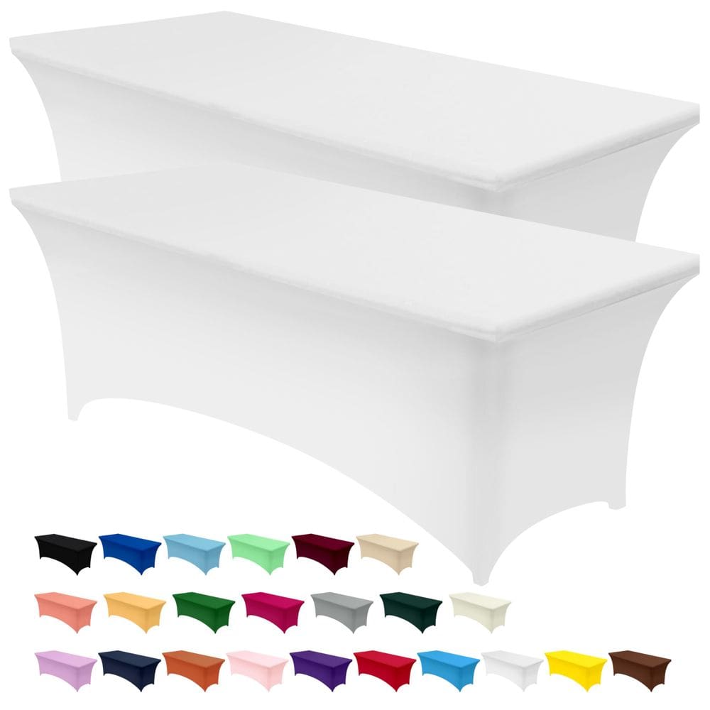 Pacote com 2 toalhas de mesa Utopia Kitchen Spandex [2,4 x 0,76 x 0,76 m, branca]