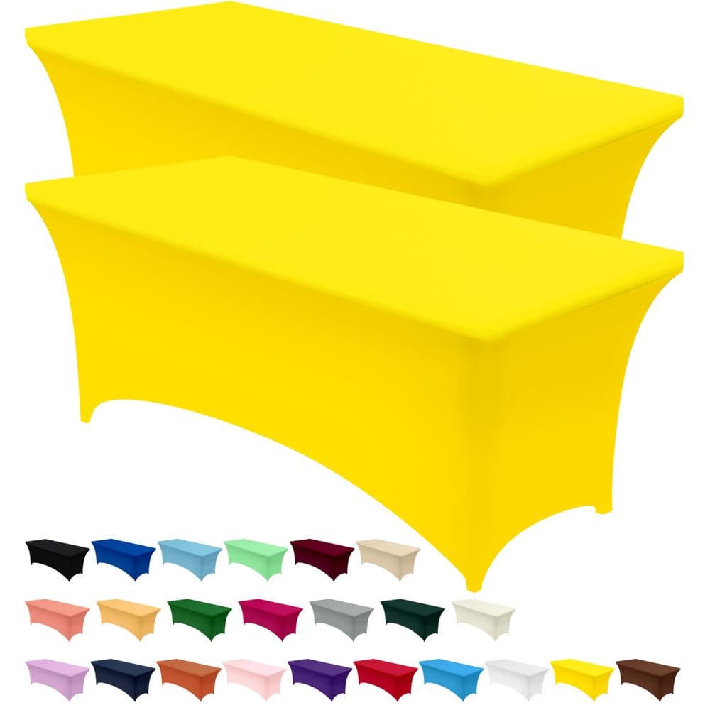 Pacote com 2 toalhas de mesa Utopia Kitchen Spandex [amarela, 180x75x75cm]