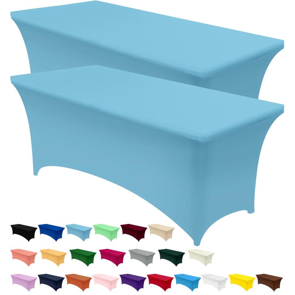 Pacote com 2 toalhas de mesa Utopia Kitchen Spandex [Blue Mist, 180x75x75cm]