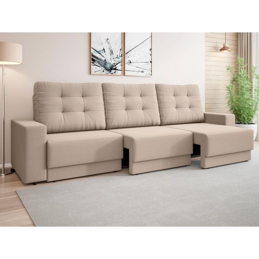 Sofá Boston Retrátil e Reclinável 2,30m Velosuede - NETSOFAS