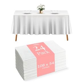 Toalha de mesa Prestee Plástico descartável 108x54cm Branco x24