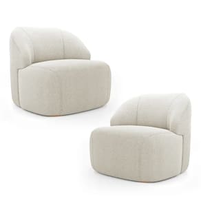 Kit 2 Poltronas Organica Decorativa Eloa Boucle Bege - Londrilar