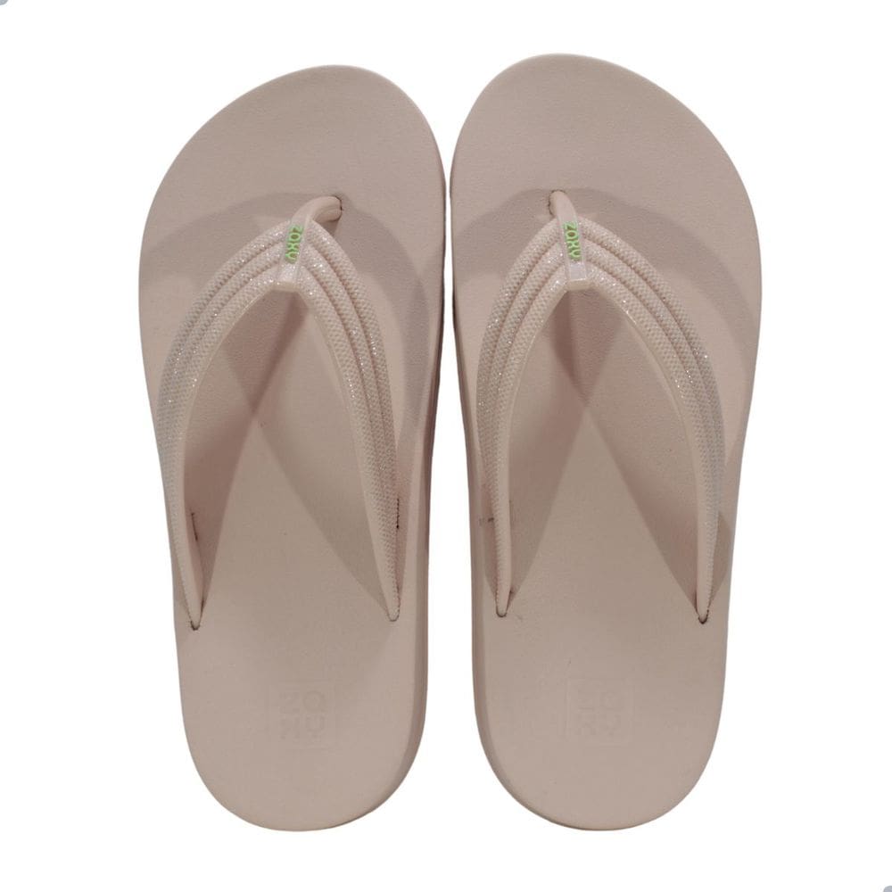 Tamanco Feminino Flatform de dedo Nude Zaxy Easy