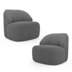 Kit 2 Poltronas Organica Decorativa Eloa Boucle Cinza - Londrilar