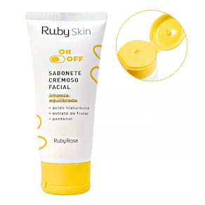 Sabonete Facial Cremoso Ruby Skin ON OFF 100ml – Limpeza Equilibrada e Profunda
