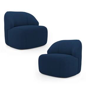 Kit 2 Poltronas Organica Decorativa Eloa Boucle Azul - Londrilar