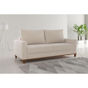 Estofado Living Cairo Viero 2 Lugares Linho Bronze
