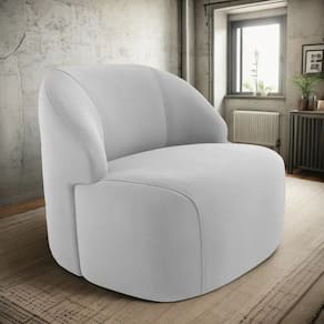 Poltrona Organica Decorativa Eloa Veludo Prata - Londrilar