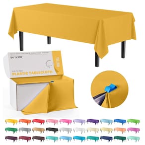 Tampa de mesa Roll Exquisite Yellow Plastic 54x9m