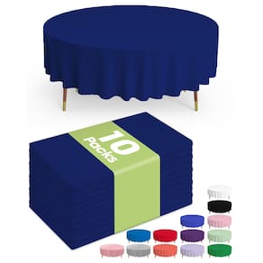 Toalha de mesa de plástico descartável Pureegg, pacote com 10 unidades, azul marinho