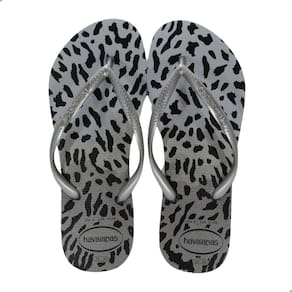 Chinelo Feminino Havaianas Slim Animals Cinza