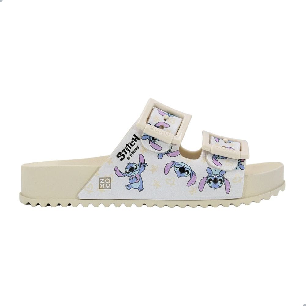 Tamanco Zaxy Disney Partner Stitch Off White Claro