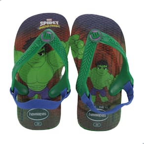 Chinelo Havaianas Bebê Marvel Verde Patria