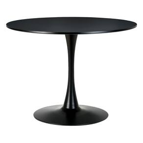 Mesa Saarinen Tulipa Redonda 100cm Tampo Madeira Preta 5 Lugares