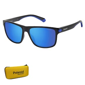 Óculos de Sol Polaroid Masculino Azul Espelhado Polarizado 2123/S D51 575X S