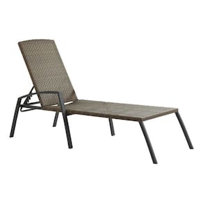 Espreguicadeira Aco Vime Rattan 4 Posicoes Ate 160kg Marrom