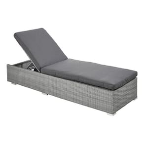 Espreguicadeira Vime Rattan Almofada 2 Posicoes Ate 160kg