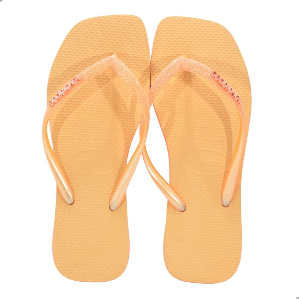 Ch Havaianas Slim Square Sparkle Pêssego