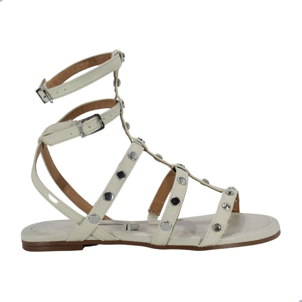 Sandália Rasteira Vizzano Pelica Branco OFF