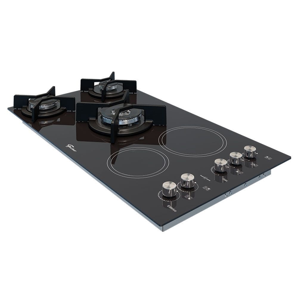 Fogão Cooktop TOP 5 Queimadores a Gás e Elétrico Fischer