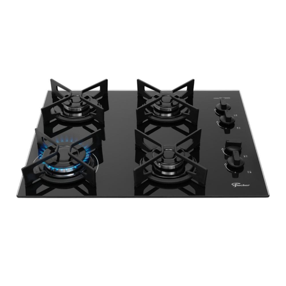 Fogao Cooktop 4 Bocas Fit Line Trempe Iron Fischer