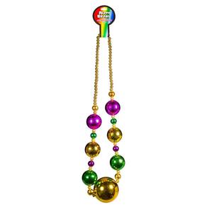 Colar Windy City Novelties Mardi Gras Jumbo com miçangas de 112 cm