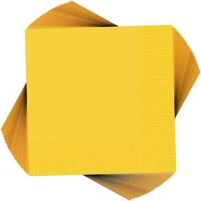Guardanapos Amscan Big Party Pack Luncheon 33x33cm 125/pacote amarelo
