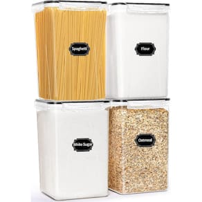 Recipientes de armazenamento de alimentos HKJ Chef Extra Large 6,5 L (220 mL), pacote com 4