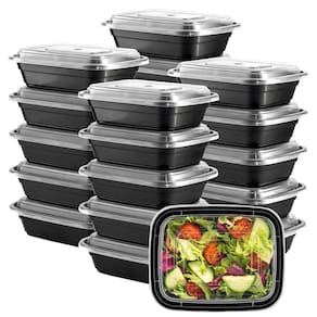 Recipientes para preparação de refeições, embalagem confortável, 350 ml, 50 unidades, 1 compartimento