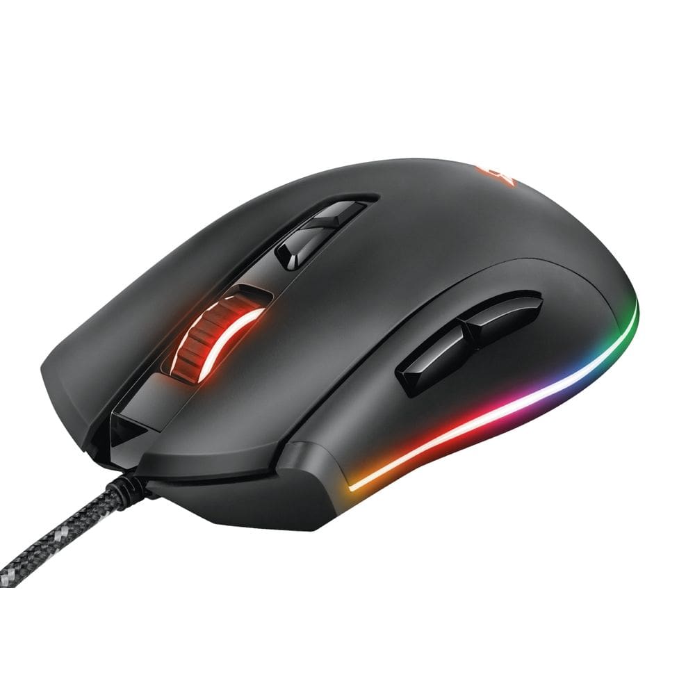 Mouse Gamer Trust GXT 900 Qudos, RGB, 15000 DPI, 7 Botões Programáveis, USB, Preto
