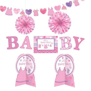 Kit de decoração de quarto Amscan Shower with Love Girl