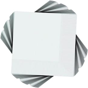 Guardanapos de papel Amscan Premium Frosty White Luncheon de 2 camadas (100)