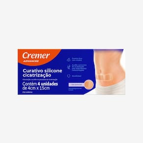 Curativo Cremer Advanced Silicone Cicatrização 4cm x 15cm com 4 Unidades
