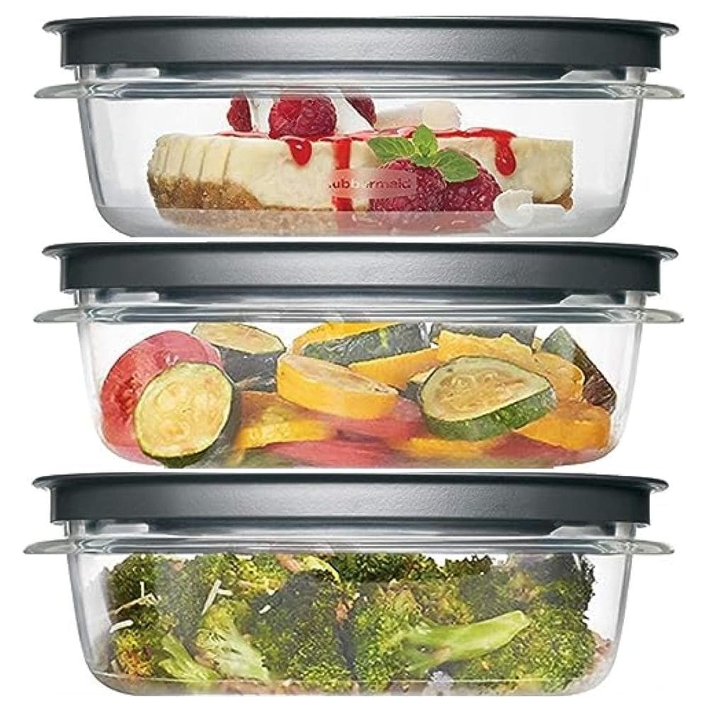 Conjunto de armazenamento de alimentos Utensiliux Rubbermaid Premier 3 Cup x4