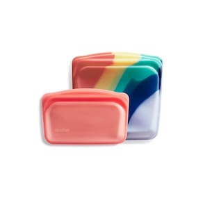 Sacos de armazenamento de alimentos Stasher Premium Silicone, pacote com 2
