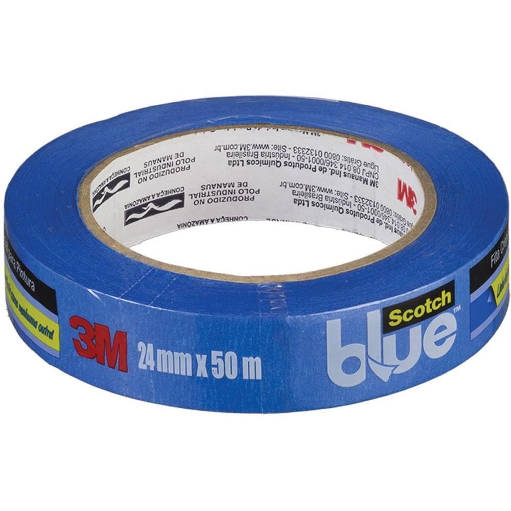 Fita Crepe Scotch Profissional Azul 24mmx50mts. - 3m