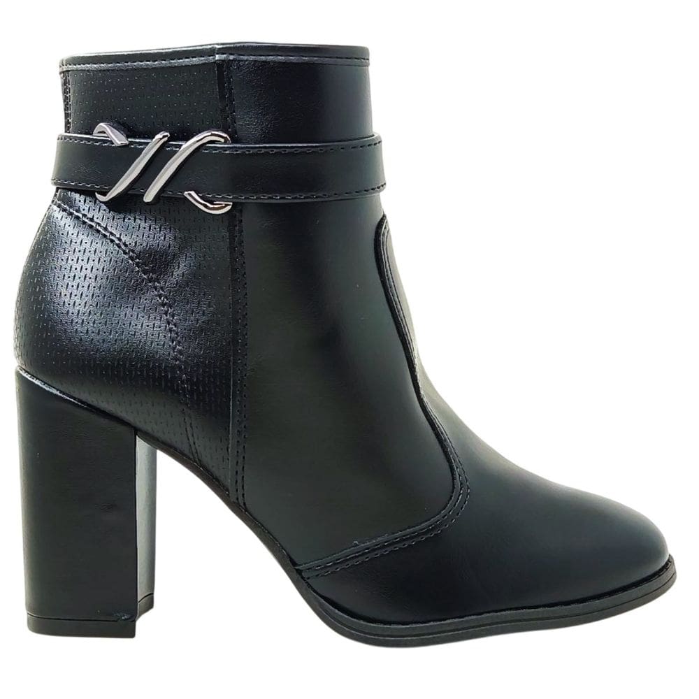 Bota Feminina Casual Dia a Dia Passeio Trabalho Cano Baixo Salto Grosso Bico arredondado Moleca 5349.101