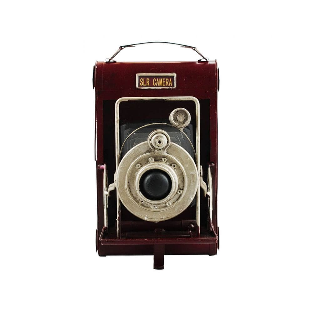 Câmera Fotográfica Antiga 22x15x12.5cm Estilo Retrô Vintage