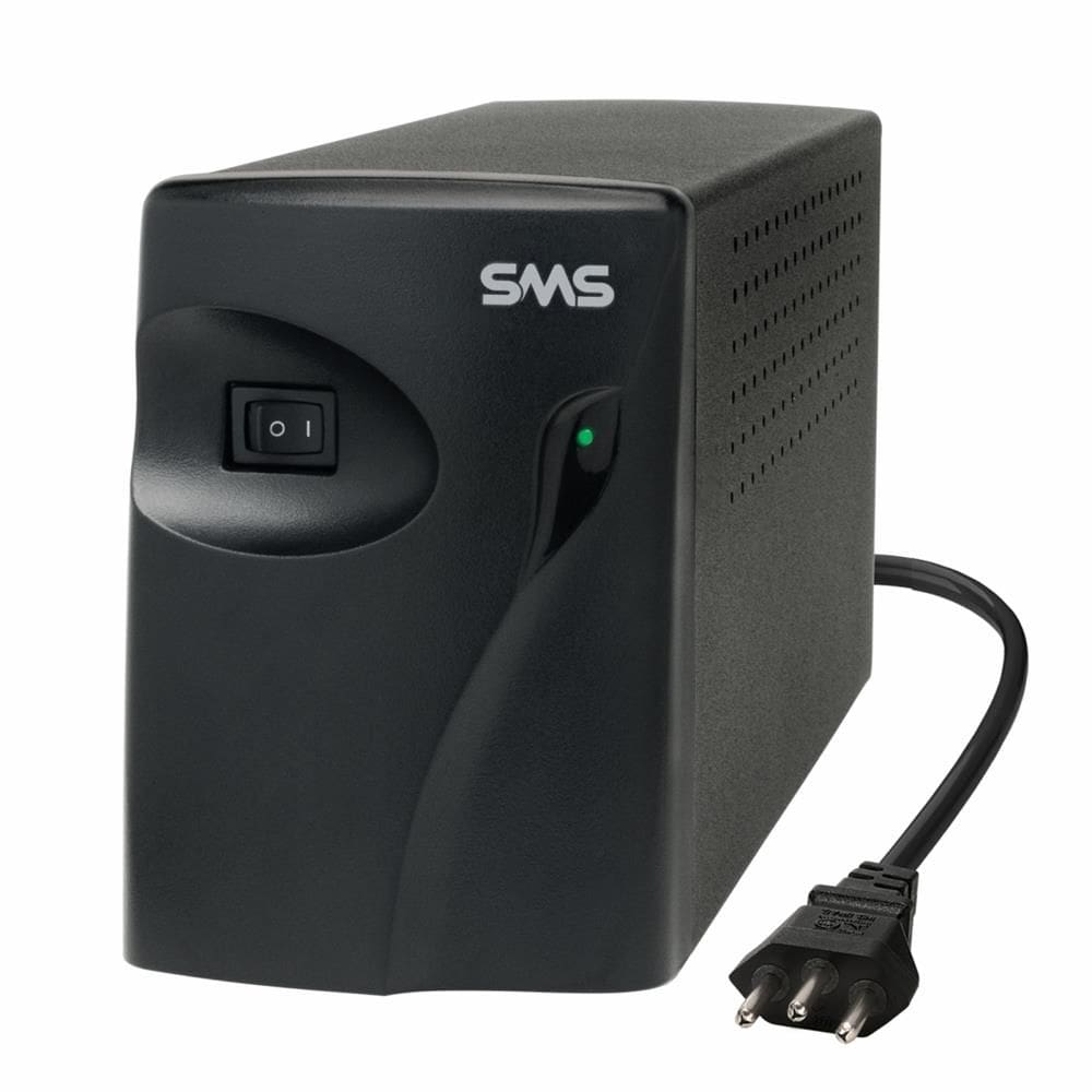 Estabilizador SMS 1000VA Progressive Laser, Entrada Bivolt, Saída 115, 5 Tomadas, Preto