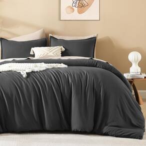 Conjunto de edredom Litanika Grey completo com 1 edredom e 2 fronhas