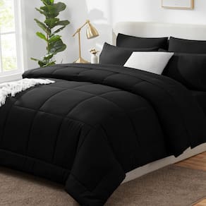Conjunto de edredom CozyLux Black Twin XL de 5 peças para crianças