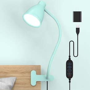 Lâmpada de mesa BOHON com braçadeira 10W 38 LED 3 cores 10 brilho