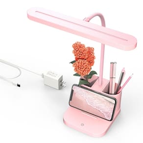 Lâmpada de mesa AXX Pink para escritório doméstico, LED regulável, 10W
